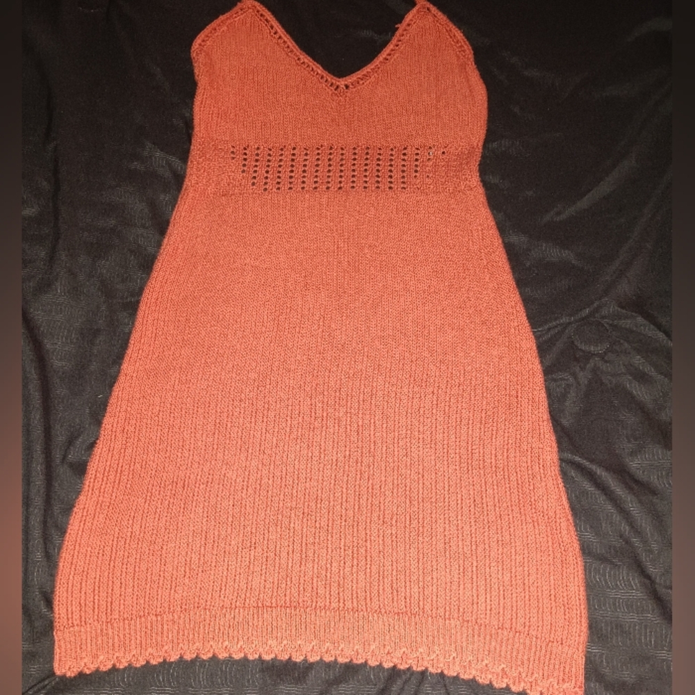 Orange knitted style dress. Forever 21.